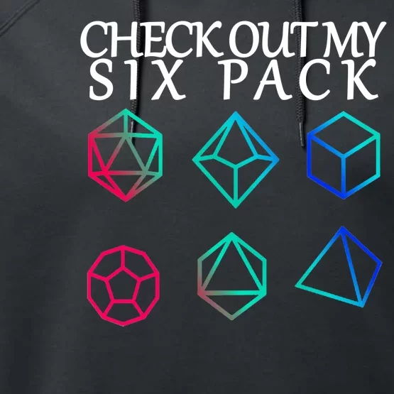 Check Out My Six Pack Dice For Dragons Performance Fleece Hoodie