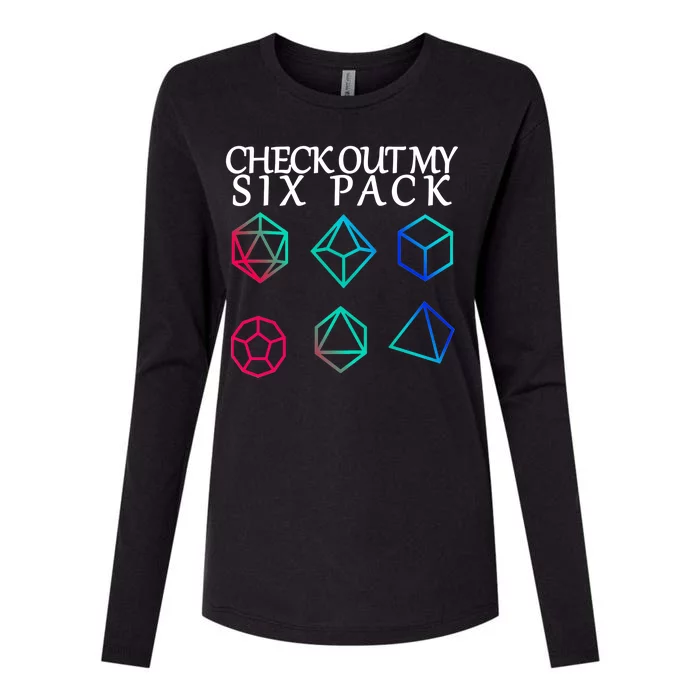 Check Out My Six Pack Dice For Dragons Womens Cotton Relaxed Long Sleeve T-Shirt