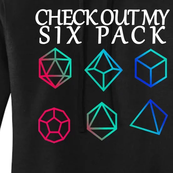 Check Out My Six Pack Dice For Dragons Women's Pullover Hoodie