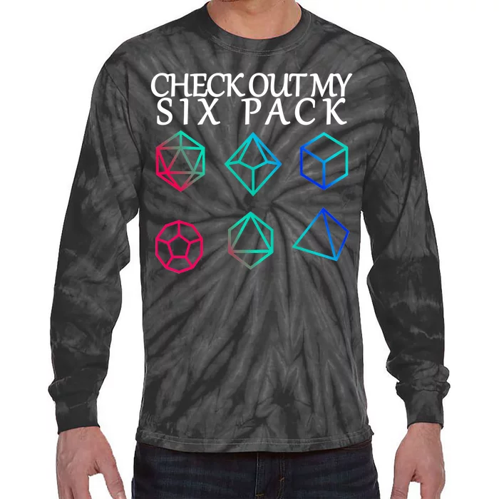 Check Out My Six Pack Dice For Dragons Tie-Dye Long Sleeve Shirt