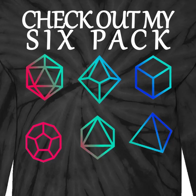 Check Out My Six Pack Dice For Dragons Tie-Dye Long Sleeve Shirt