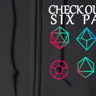 Check Out My Six Pack Dice For Dragons Full Zip Hoodie