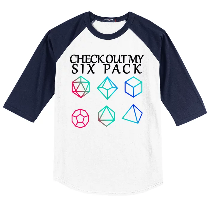 Check Out My Six Pack Dice For Dragons Baseball Sleeve Shirt