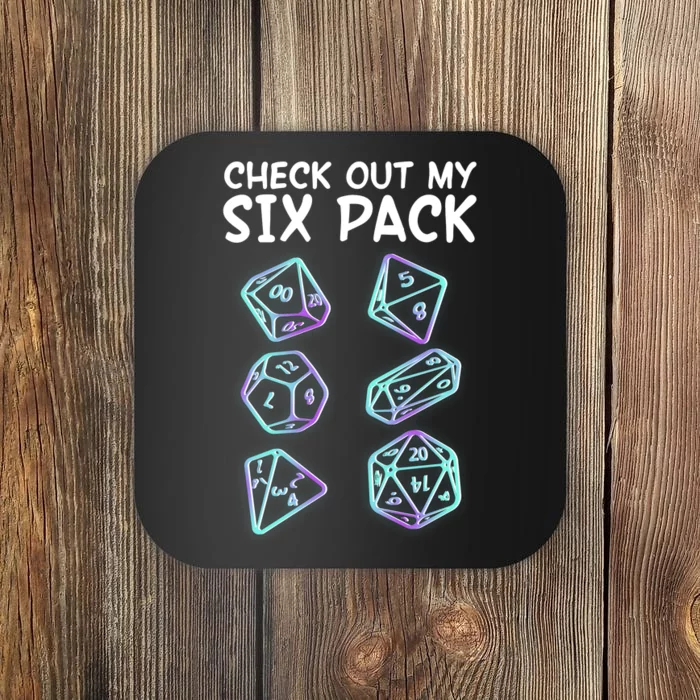 Check Out My Six Pack DND Dice Dungeons And Dragons Coaster