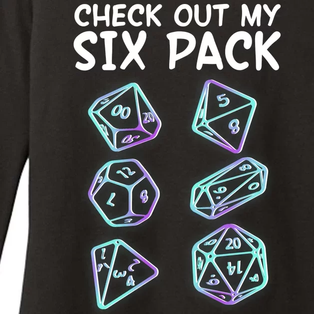 Check Out My Six Pack DND Dice Dungeons And Dragons Womens CVC Long Sleeve Shirt