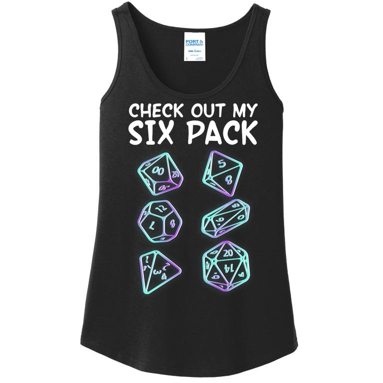 Check Out My Six Pack DND Dice Dungeons And Dragons Ladies Essential Tank