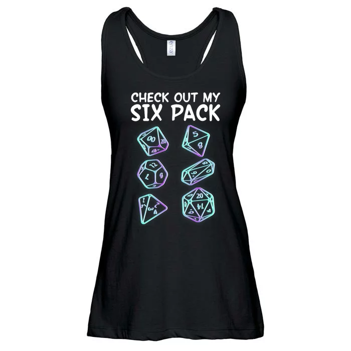 Check Out My Six Pack DND Dice Dungeons And Dragons Ladies Essential Flowy Tank