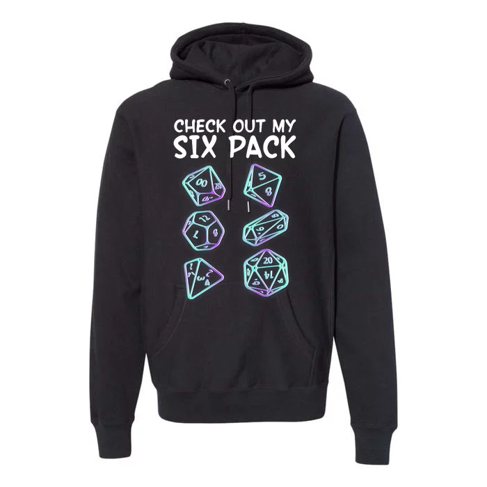 Check Out My Six Pack DND Dice Dungeons And Dragons Premium Hoodie