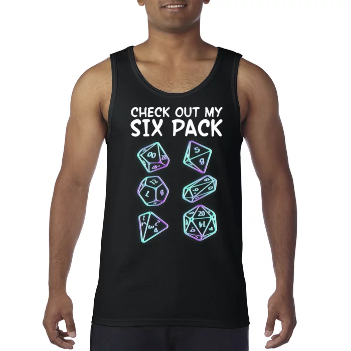 Check Out My Six Pack DND Dice Dungeons And Dragons Tank Top