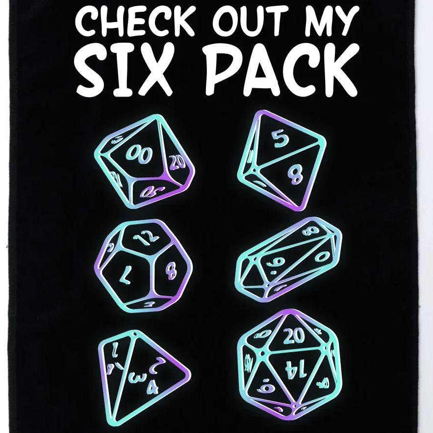 Check Out My Six Pack DND Dice Dungeons And Dragons Platinum Collection Golf Towel