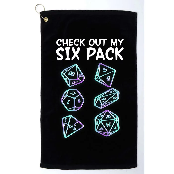 Check Out My Six Pack DND Dice Dungeons And Dragons Platinum Collection Golf Towel