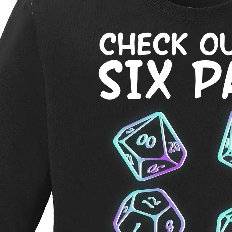 Check Out My Six Pack DND Dice Dungeons And Dragons Ladies Missy Fit Long Sleeve Shirt