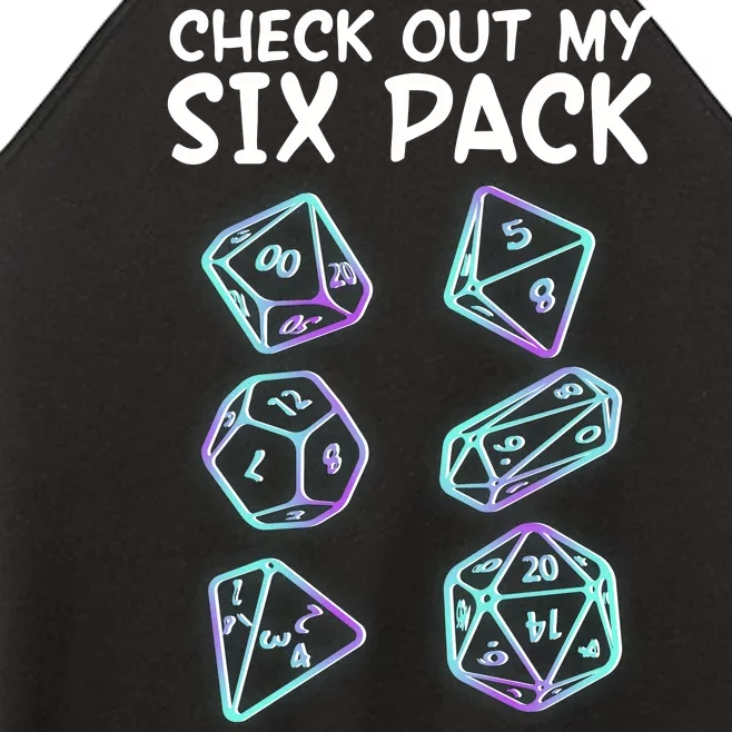 Check Out My Six Pack DND Dice Dungeons And Dragons Women’s Perfect Tri Rocker Tank