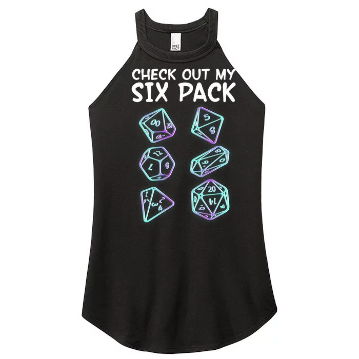 Check Out My Six Pack DND Dice Dungeons And Dragons Women’s Perfect Tri Rocker Tank