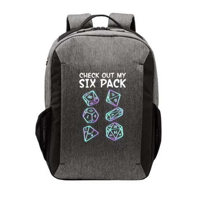 Check Out My Six Pack DND Dice Dungeons And Dragons Vector Backpack