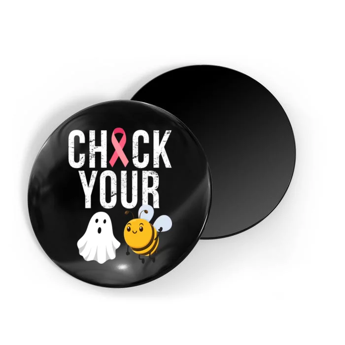 Check Your Boo Bees Breast Cancer Halloween Magnet