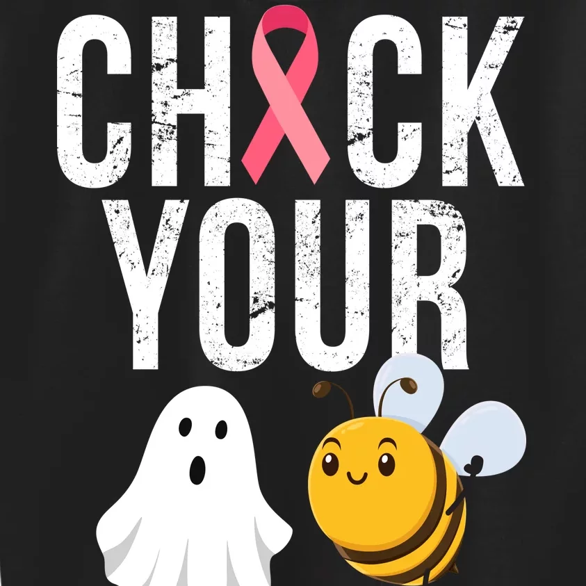 Check Your Boo Bees Breast Cancer Halloween Kids Sweatshirt