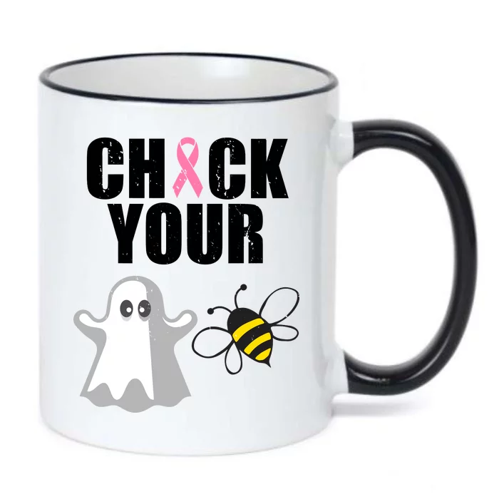 Check Your Boobies Breast Cancer Halloween Black Color Changing Mug