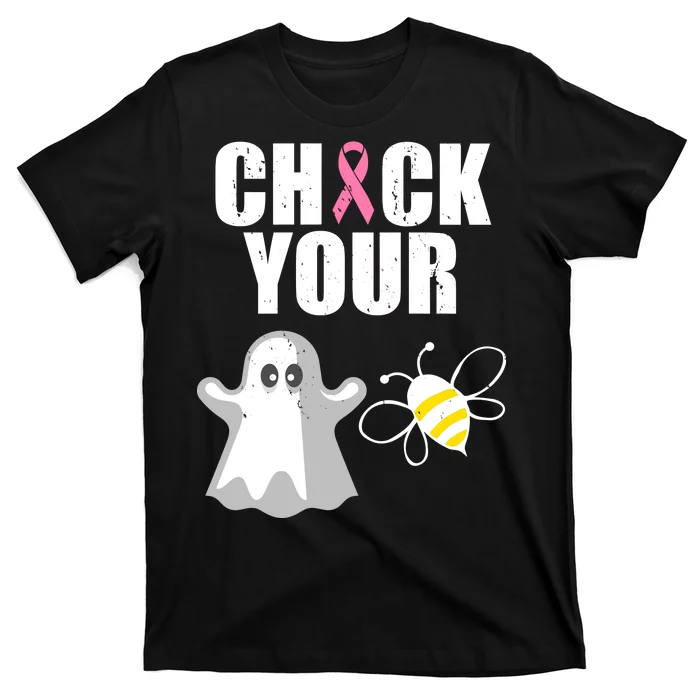 Check Your Boobies Breast Cancer Halloween T-Shirt