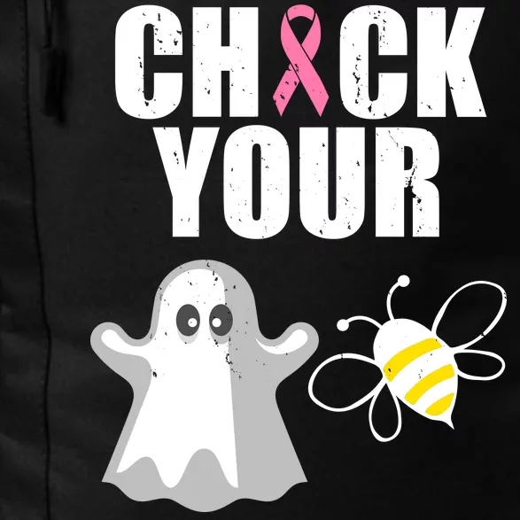 Check Your Boobies Breast Cancer Halloween Daily Commute Backpack