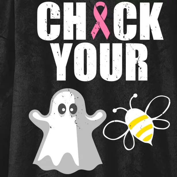 Check Your Boobies Breast Cancer Halloween Hooded Wearable Blanket