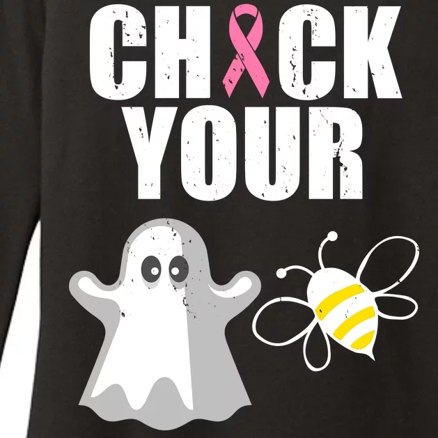 Check Your Boobies Breast Cancer Halloween Womens CVC Long Sleeve Shirt