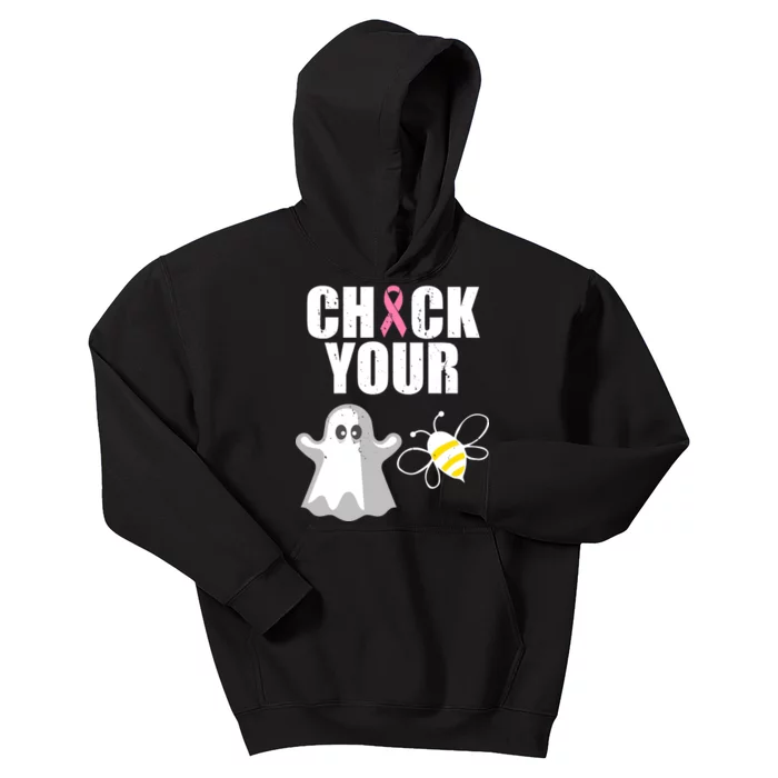 Check Your Boobies Breast Cancer Halloween Kids Hoodie