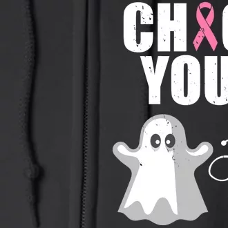 Check Your Boobies Breast Cancer Halloween Full Zip Hoodie