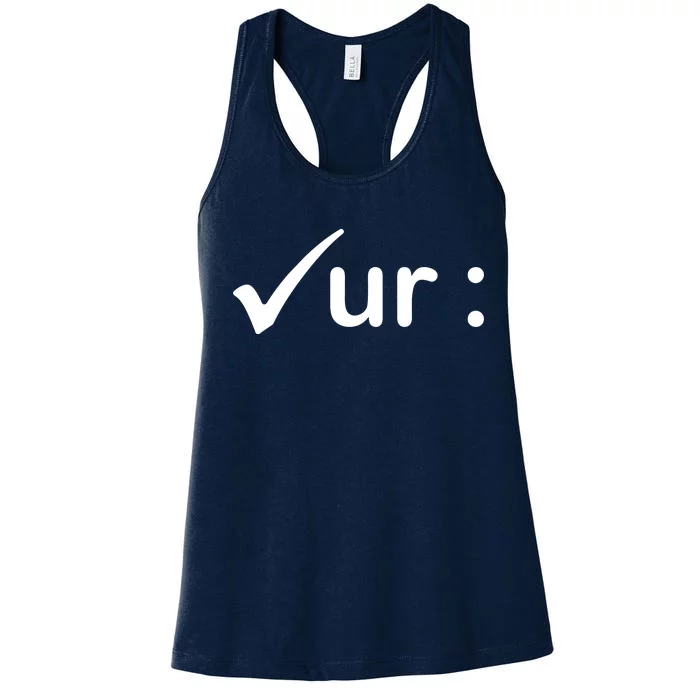 Check Your Colon Cancer Awareness Women's Racerback Tank