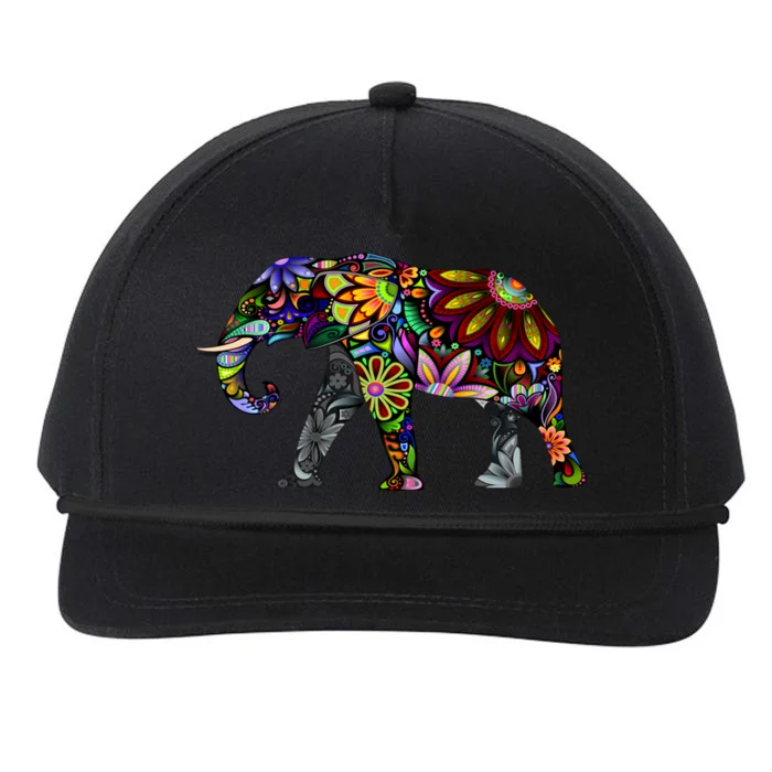 Cheerful Elephant Snapback Five-Panel Rope Hat