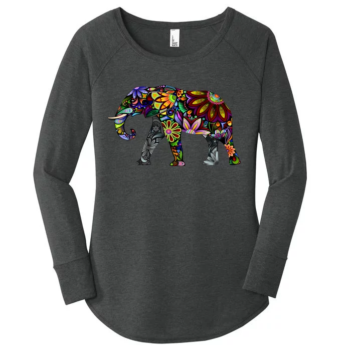 Cheerful Elephant Women's Perfect Tri Tunic Long Sleeve Shirt