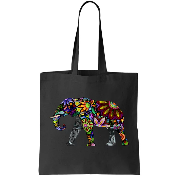 Cheerful Elephant Tote Bag