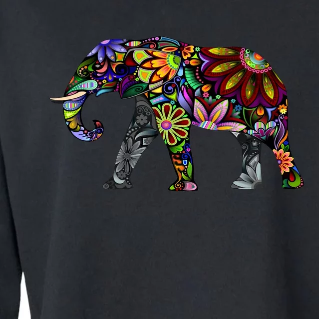 Cheerful Elephant Cropped Pullover Crew