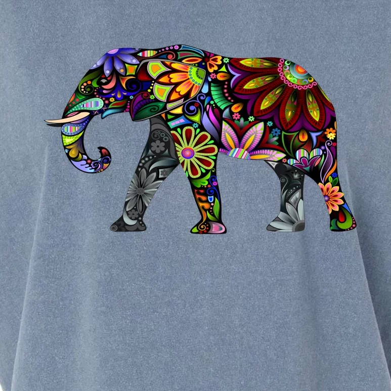 Cheerful Elephant Garment-Dyed Women's Muscle Tee