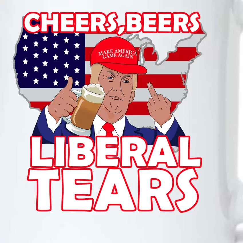 Cheers Beers Liberal Tears Pro Trump Black Color Changing Mug