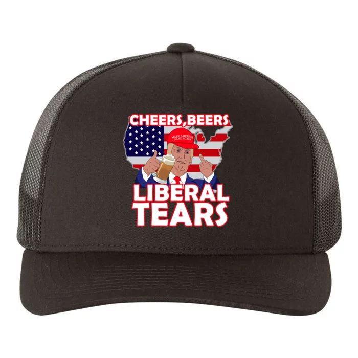 Cheers Beers Liberal Tears Pro Trump Yupoong Adult 5-Panel Trucker Hat