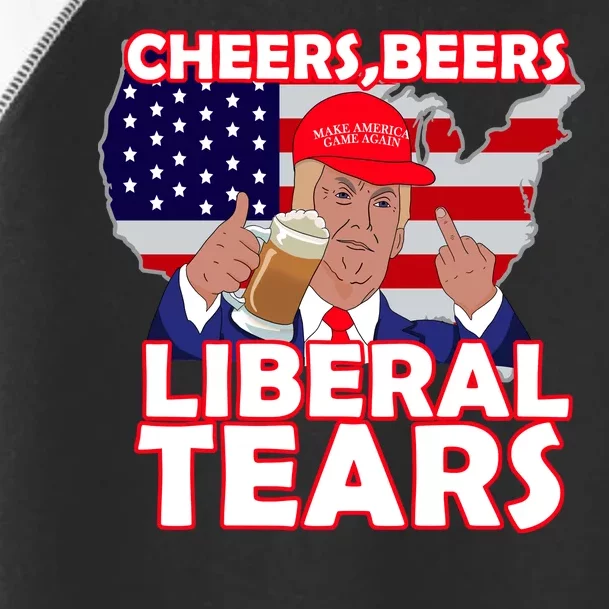 Cheers Beers Liberal Tears Pro Trump Toddler Fine Jersey T-Shirt