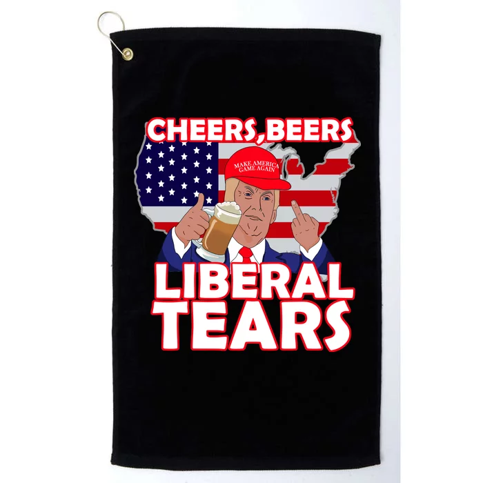 Cheers Beers Liberal Tears Pro Trump Platinum Collection Golf Towel