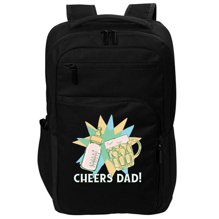 Cheers Dad Bottle And Beer Impact Tech Backpack