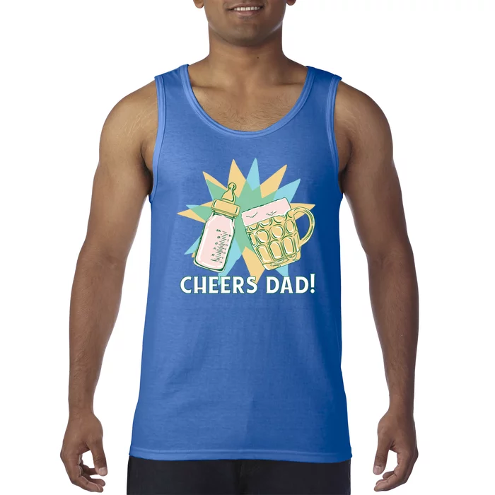 Cheers Dad Bottle And Beer Tank Top