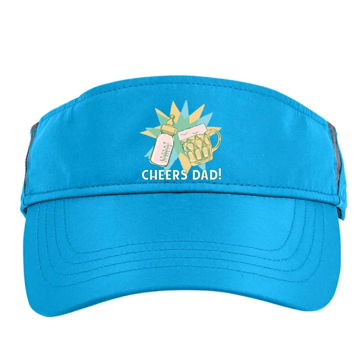 Cheers Dad Bottle And Beer Adult Drive Performance Visor