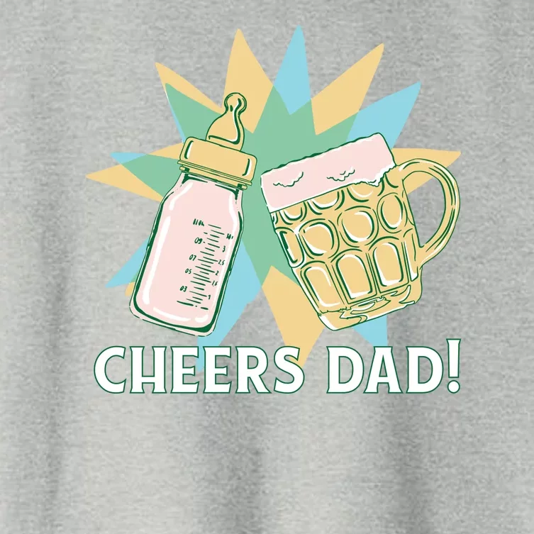 Cheers Dad Bottle And Beer Women's Crop Top Tee