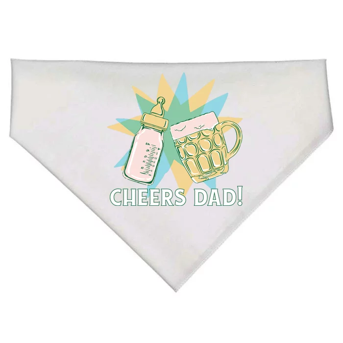 Cheers Dad Bottle And Beer USA-Made Doggie Bandana