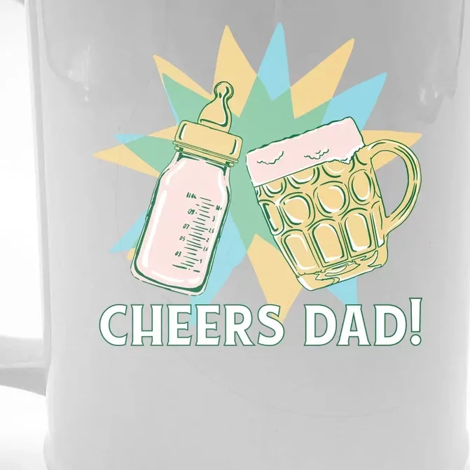 Cheers Dad Bottle And Beer Front & Back Beer Stein