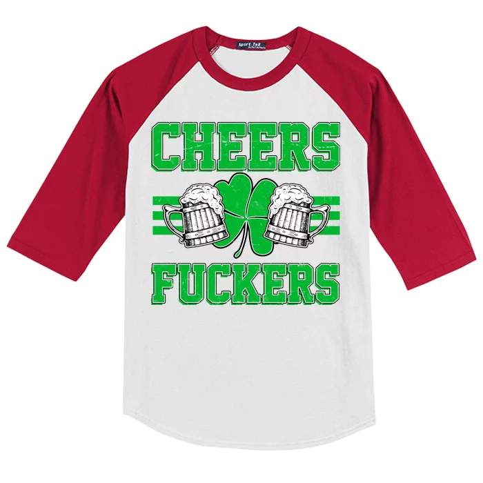 Cheers Fuckers Kids Colorblock Raglan Jersey