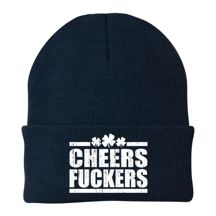 Cheers Fuckers Funny St. Patrick's Day Knit Cap Winter Beanie