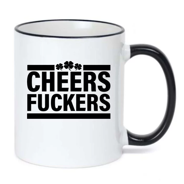 Cheers Fuckers Shamrock Black Color Changing Mug