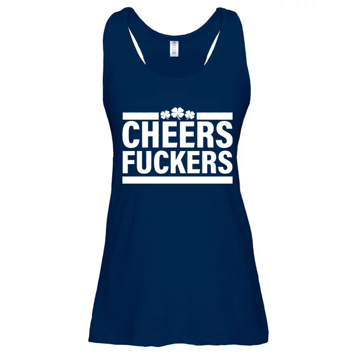 Cheers Fuckers Shamrock Ladies Essential Flowy Tank