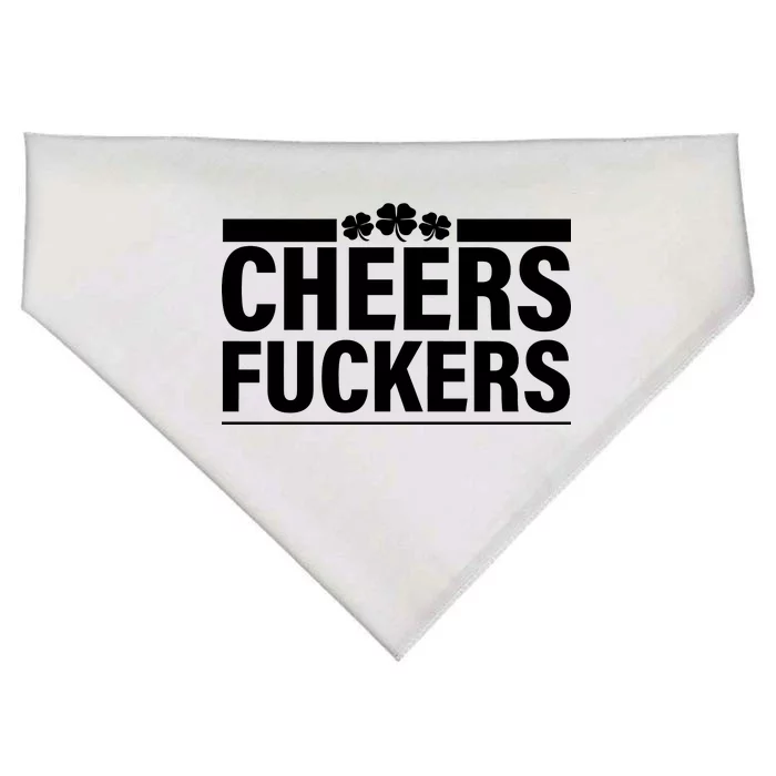 Cheers Fuckers Shamrock USA-Made Doggie Bandana