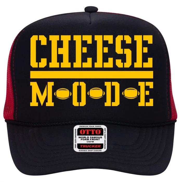 Cheese Mode Football Fan High Crown Mesh Trucker Hat